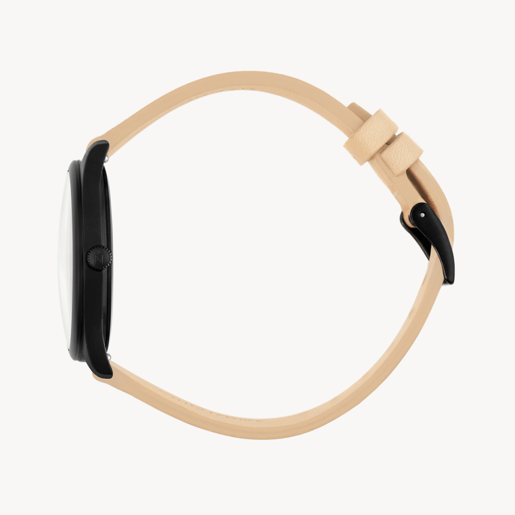 Lune - Matte Black - Sand Leather – Nacre