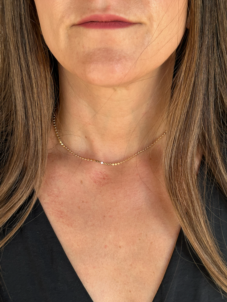 The Nacre Circle Necklace - 16 inch