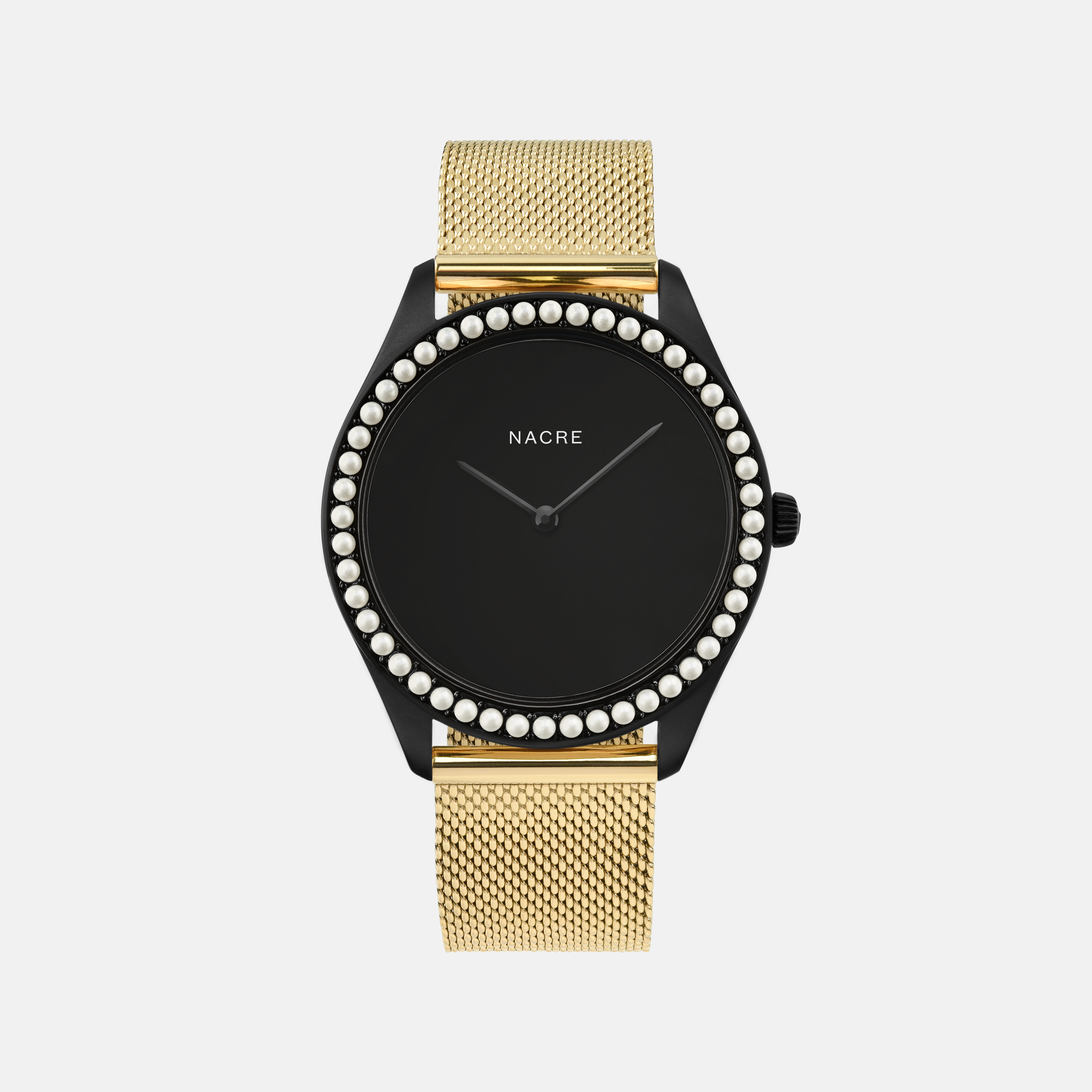 Lune 48 - Matte Black - Gold Mesh – Nacre