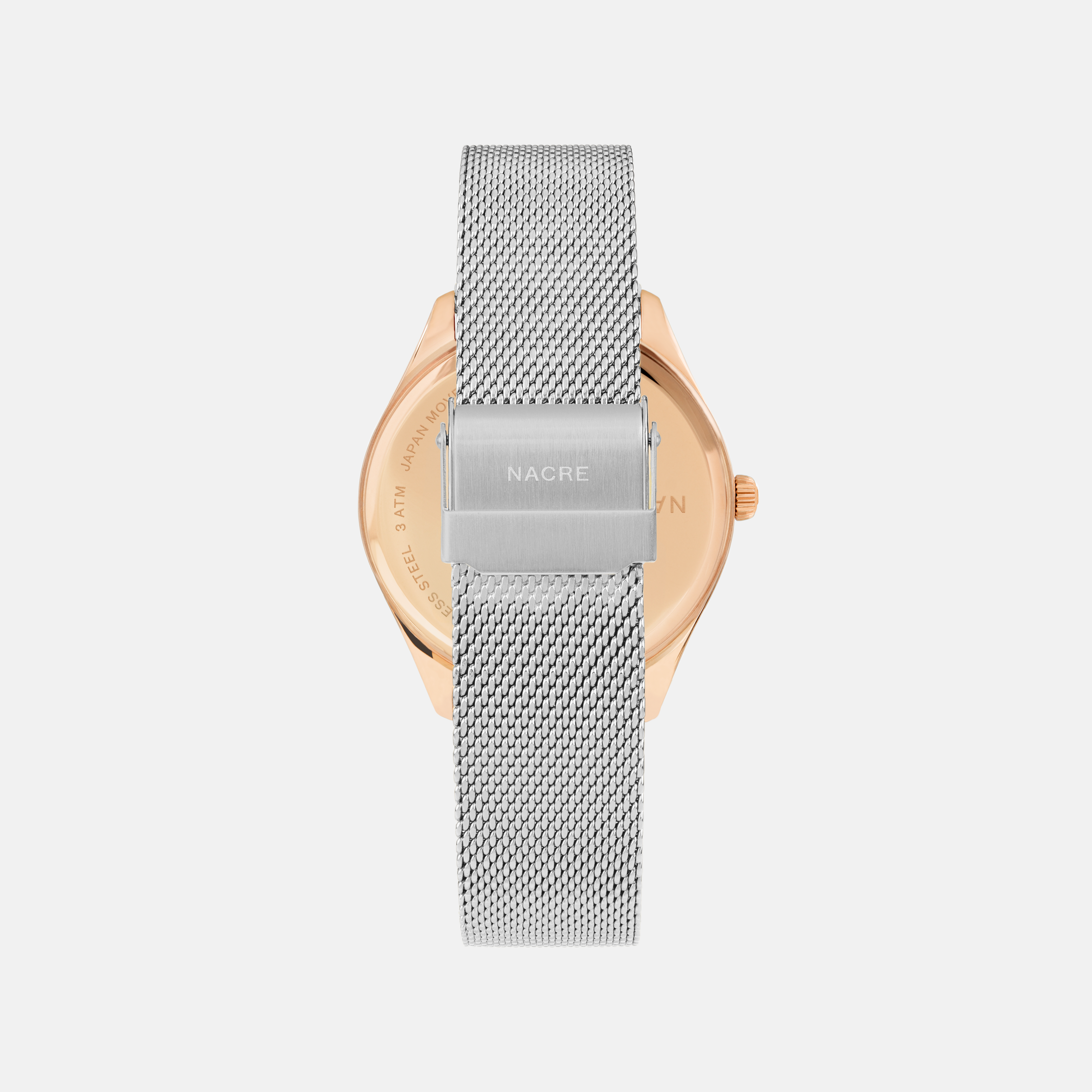 Lune 48 - Rose Gold - Stainless Steel Mesh
